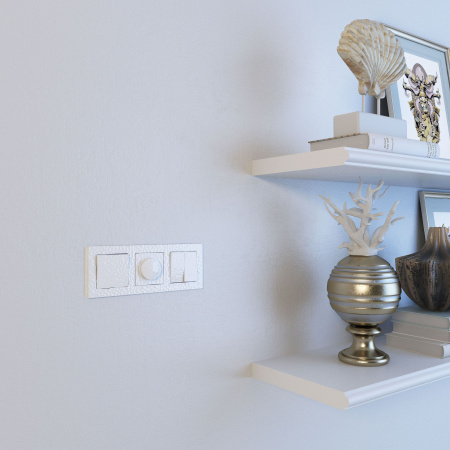 Выключатель Werkel Hammer двухклавишный белый W1220001