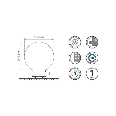 Подсветка для зеркал Gauss Makeup MK001