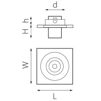 Встраиваемый светодиодный спот Lightstar Intero Tubo (217517+217174) i517174