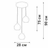 Подвесной светильник Vitaluce V3785-0/3S
