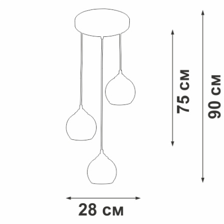 Подвесной светильник Vitaluce V3785-0/3S