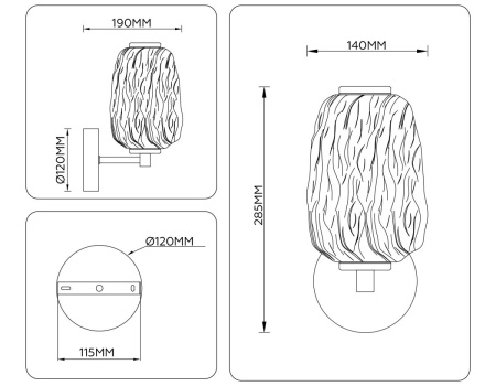 Бра Ambrella Light High Light Crystal LH30108