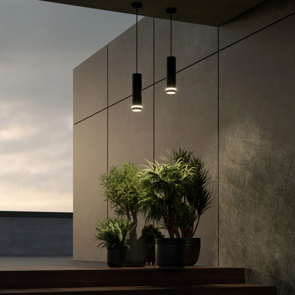 Уличный подвесной светодиодный светильник Elektrostandard DLR023 35084/H черный a061364