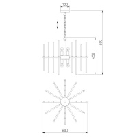 Подвесная люстра Bogates Allure 355/6 Smart