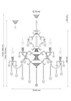 Подвесная люстра Lucia Tucci Barletta 1730.15 Cream White