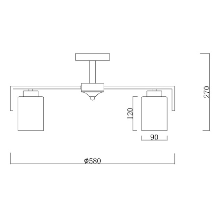 Люстра на штанге Escada Style 1142/5P Silver