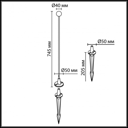 Ландшафтный светильник Odeon Light Nature Notte 7123/1GL