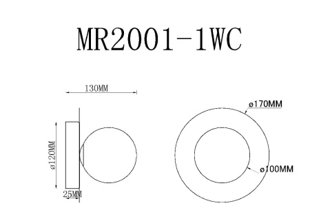 Настенный светильник MyFar July MR2001-1WC