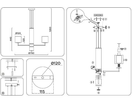 Подвесная люстра Ambrella Light High Light LH56003