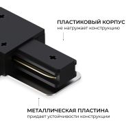 Коннектор угловой для однофазного шинопровода (арт. R45-06, R45-08) Apeyron 09-183