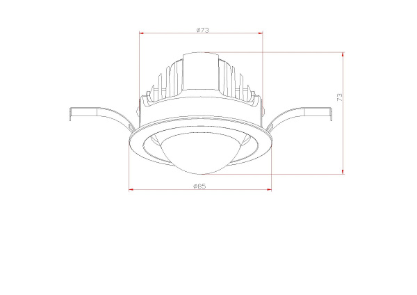 Встраиваемый светодиодный светильник Fiberli 100104Е75(W) 12130401