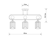 Потолочная люстра Arte Lamp Glamore A5076PL-3BK