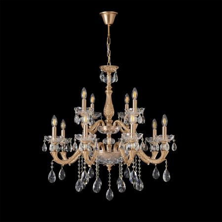 Подвесная люстра Crystal Lux ELIZABETH SP8+4 BRASS