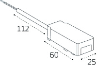 Коннектор питания для магнитного шинопровода Italline IT09-9025 black