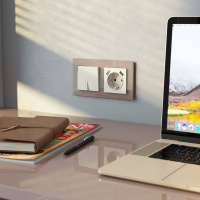 Выключатель двухклавишный проходной с подсветкой Werkel 4690389191862 W1122162 a062421