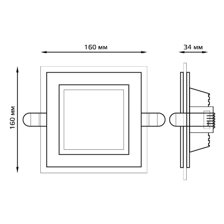 Встраиваемый светодиодный светильник Gauss 948111112