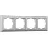 Рамка на 4 поста серебряный WL14-Frame-04 Werkel