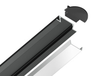 Алюминиевый встраиваемый профиль Ambrella Light Alum Profile GP1001BK