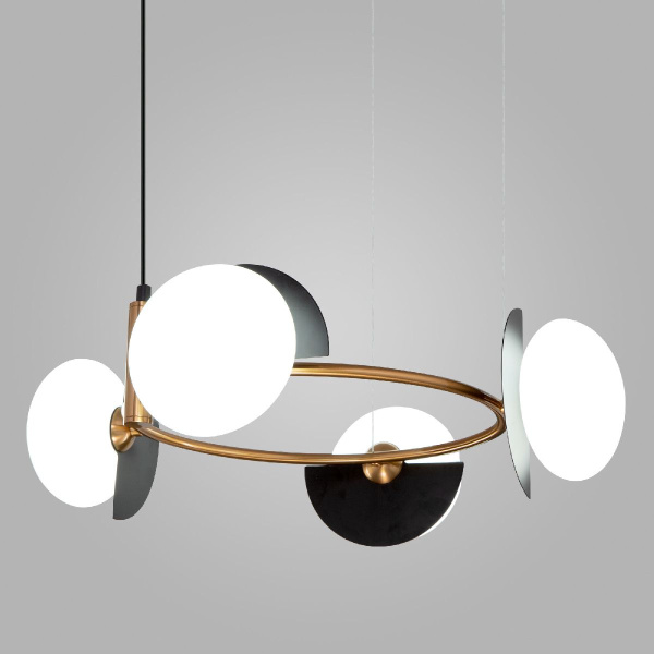 Подвесная люстра Eurosvet Moity 70150/4 черный/латунь Smart a064822