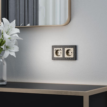 Рамка Werkel Hammer на 2 поста черный W0022408