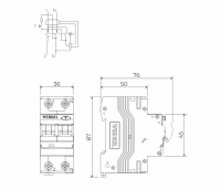 Дифференциальный автомат Werkel 1P+N 40A 30mA 6kA AC W922P164
