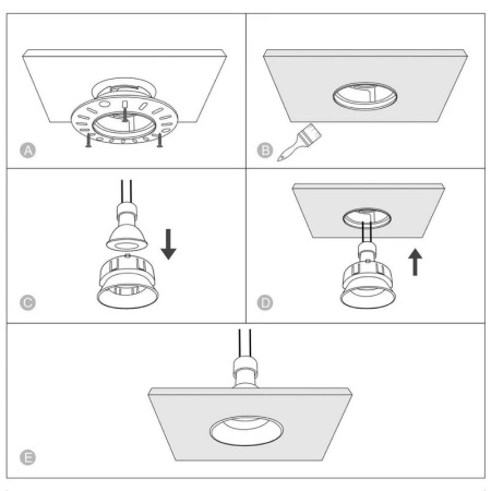 Точечный светильник Reluce 16131-9.0-001 GU10 WT
