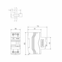 Устройство защитного отключения 1P+N 63 A 30 mА АС 6 kА W912P636 Werkel