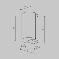 Заглушка торцевая для шинопровода Flarity Maytoni Technical TRA154EC-PT