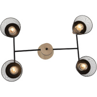 Люстра на штанге Reluce 01492-0.3-04 BK+WOOD