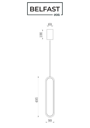 Подвесной светильник Belfast Nevis 86227-1W-41 BL