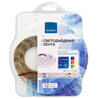 Светодиодная лента Apeyron 12В СТ 4,8Вт/м smd3528, 60д/м IP65 280Лм/м 2,5м 6500К 10-131