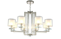 Подвесная люстра Crystal Lux Nicolas NICOLAS SP-PL8 NICKEL/WHITE