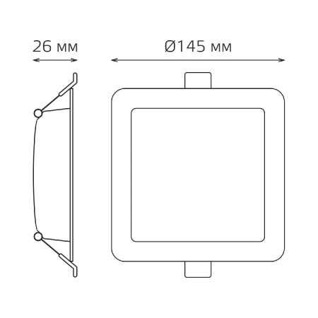 Встраиваемый светильник Gauss Elementary Downlight 998420212