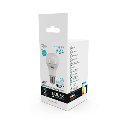 Лампа светодиодная Gauss 23222 12W 4100K E27