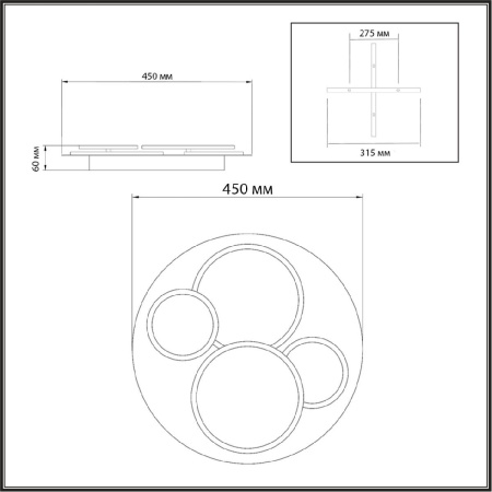 Потолочный светильник Sonex Pine 7734/60L