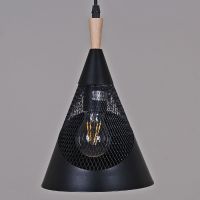 Подвесной светильник Reluce 03250-3.9-01 BK+WOOD