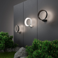 Уличный настенный светодиодный светильник Elektrostandard Ring 1710 Techno Led белый