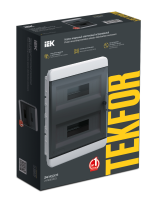 Корпус пластиковый встраиваемый ЩРВ-П-24 IP41 черная прозрачная дверь TEKFOR IEK