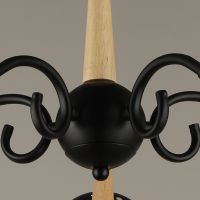 Люстра на штанге Reluce 04886-0.3-05 BK+WOOD