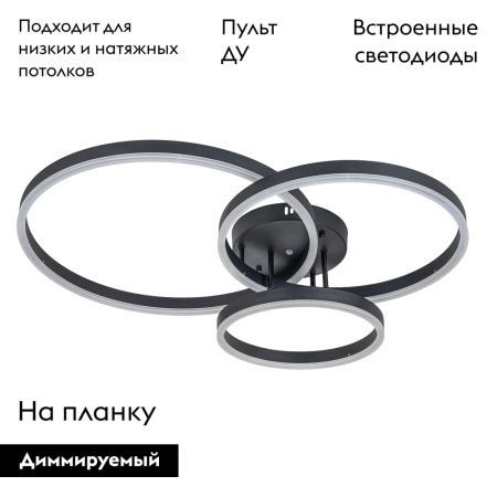 Потолочная люстра Arte Lamp Sierra A2426PL-3BK