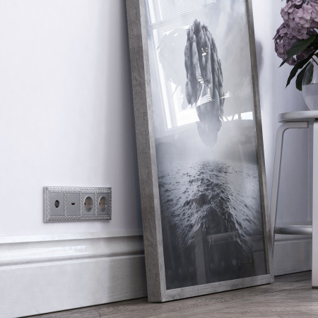 Рамка на 4 поста матовый хром WL07-Frame-04 Werkel