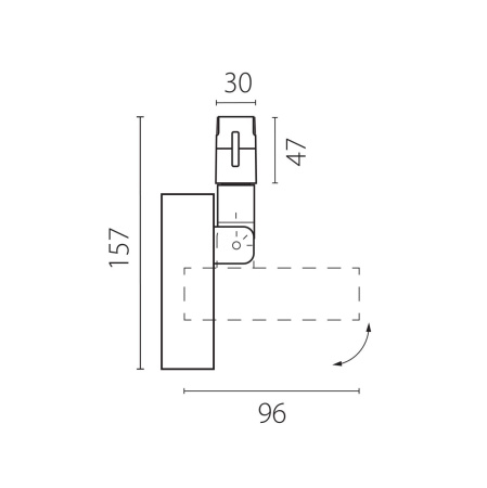 Трековый однофазный светильник Lightstar Due Hermes 210547