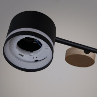 Люстра на штанге Reluce 68730-0.3-10 GX53 BK+WOOD