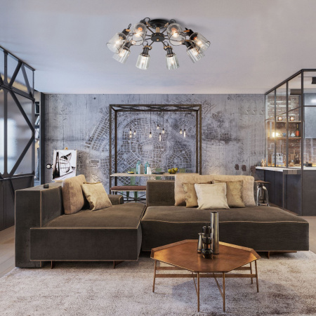 Потолочная люстра Eurosvet Astor 70111/8 черный