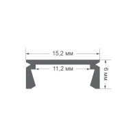 Профиль П-образный накладной Apeyron ширина ленты до 10мм 08-01-01Ч