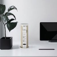 Блок розеток 12J (2 секции, USB type A+C + RJ45 + HDMI) беспроводная зарядка Mebax 00-00002598