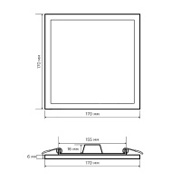 Встраиваемая светодиодная панель Apeyron 06-60