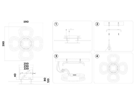 Потолочная люстра Ambrella Light Acrylica Original FA8926