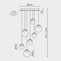 Подвесной светильник Modelux ML.2338.7 BK