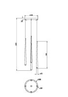Подвесной светодиодный светильник Maytoni Cascade MOD132PL-L30BSK